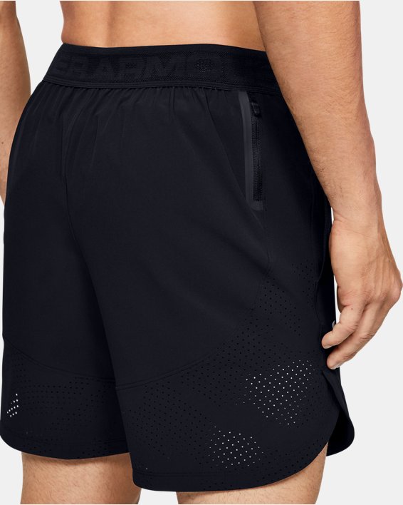 Men's UA Stretch Woven Shorts in Black image number 3